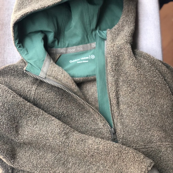 Outdoor Voices MegaFleece Half-Zip Hoodie in Vine - Picture 3 of 8